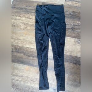 Black High-Waist Leggings with Side Pockets